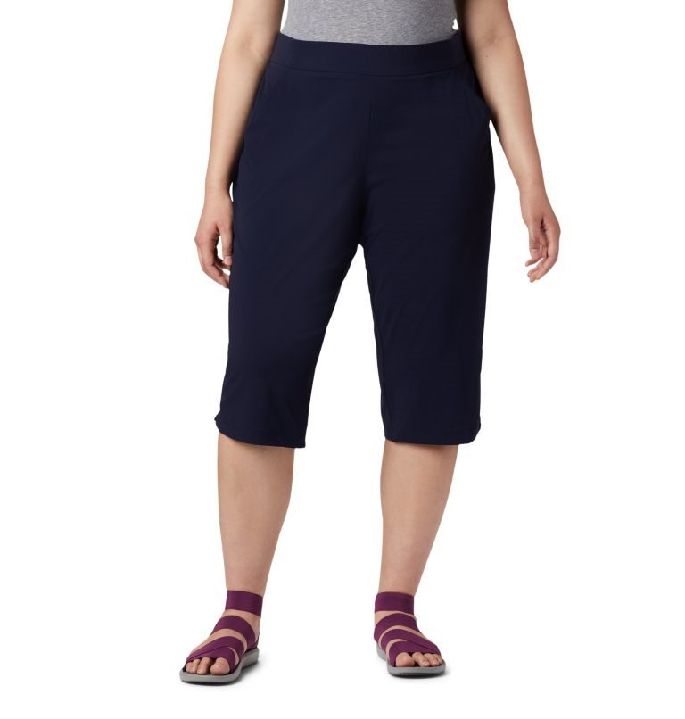 Pantaloni Sport Columbia Anytime Casual Capris Dama Bleumarin | Plus Size HOZS01Q7A